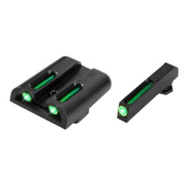 TRUGLO TFO TRITIUM/FIBER OPTIC LOW SET SIGHTS FOR GLOCK, GREEN/GREEN – TG131GT1