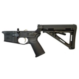 PSA AR-15 MOE LOWER RECEIVER WITH TWO-STAGE NICKEL BORON TRIGGER, BLACK – NO MAGAZINE