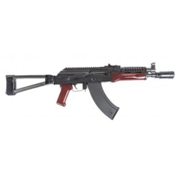PSA AK-P GF3 TRIANGLE SIDE FOLDING PISTOL WITH CHEESE GRATER UPPER HANDGUARD AND LINEAR COMP, REDWOOD