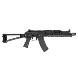 PSA AK-105 TRIANGLE SIDE FOLDING PISTOL WITH JL BILLET RAIL, RAILED DUST COVER, TDI ARMS ERG GRIP, SA-2 MUZZLE BRAKE, TOOLCRAFT BOLT, TRUNNION, AND CARRIER