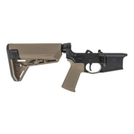 PSA SABRE-15 FORGED LOWER WITH MOE SL-S STOCK AND GRIP, FDE