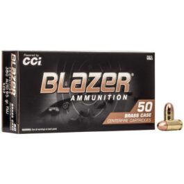 CCI BLAZER BRASS 380 AUTO/ACP 95GR FMJ AMMUNITION 50RDS – 5202