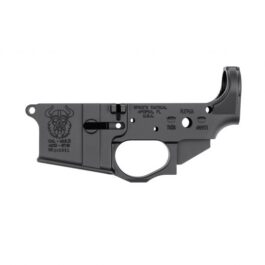 SPIKES TACTICAL MULTI-CALIBER VIKING LOGO STRIPPED LOWER RECEIVER, HARDCOAT ANODIZED BLACK – STLS031
