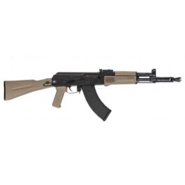 PSA AK-104 SIDE FOLDING RIFLE W/PINNED AND WELDED SPIKED EXTENDED BOOSTER, FDE