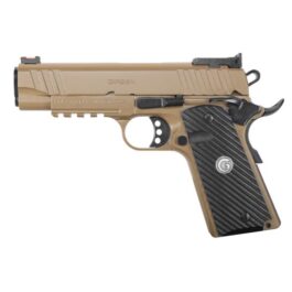 GIRSAN 10MM 1911 PISTOL, 4.4″ BARREL, ADJUSTABLE FIBER OPTIC SIGHTS, FLAT DARK EARTH – 390607