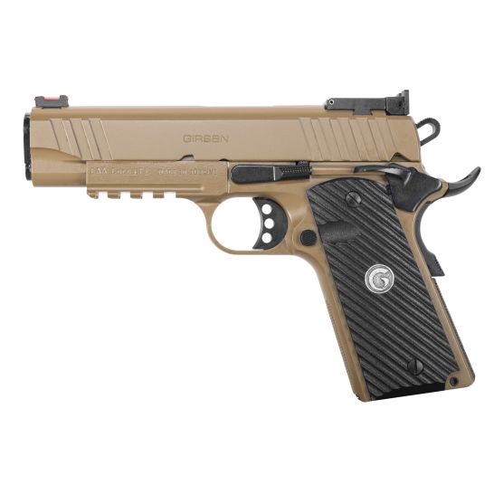 GIRSAN 10MM 1911 PISTOL, 4.4" BARREL, ADJUSTABLE FIBER OPTIC SIGHTS, FLAT DARK EARTH - 390607