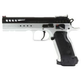 TANFOGLIO LIMITED 10MM PISTOL, 4.75″ BARREL, ADJUSTABLE SIGHTS, SILVER – TFLIMMSTR10