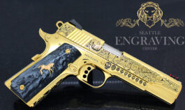 COLT 1911 38 Super Competition, 24K Gold, Mexican Heritage Design (((EXCLUSIVE)))