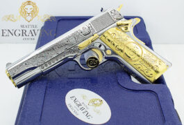 COLT 1911 Government 38 SUPER – Mexican Heritage Design, 24K Gold ((( EXCLUSIVE )))